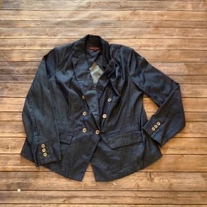 Jessica London Denim Peacoat Sz 18